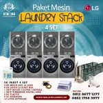 Paket Mesin Stack LG 20Kg + Dryer LG Giant Max 4 Set